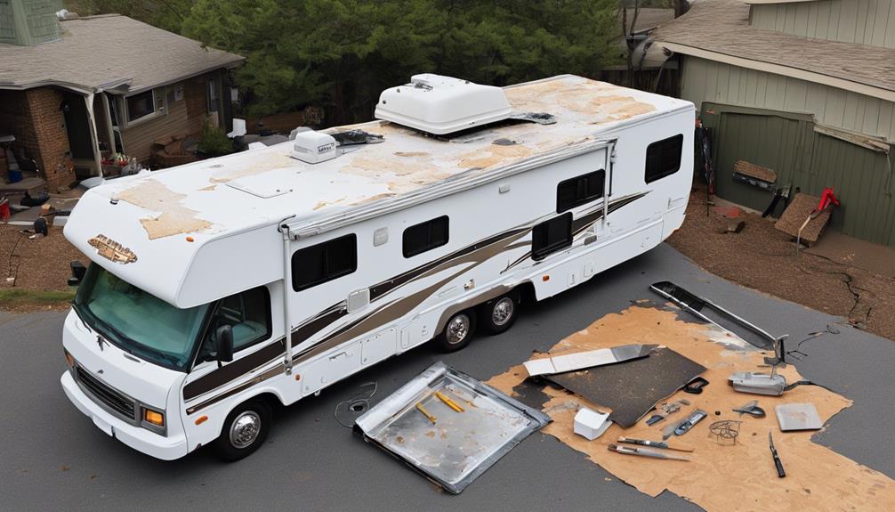 cost of fixing motorhome roof