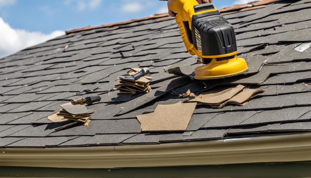 fixing roof shingle damage